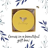 CGB Giftware Bee Happy Compact Mirror Yellow Gift Boxed 2 Magnifications GB03892 view 3