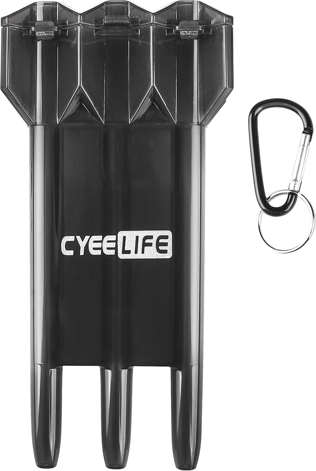 CyeeLife Dart Carrying case Transparent Plastic,Suitable for Most Darts Black,Multiple Colors Available, 166mm x 85mm x 166mm