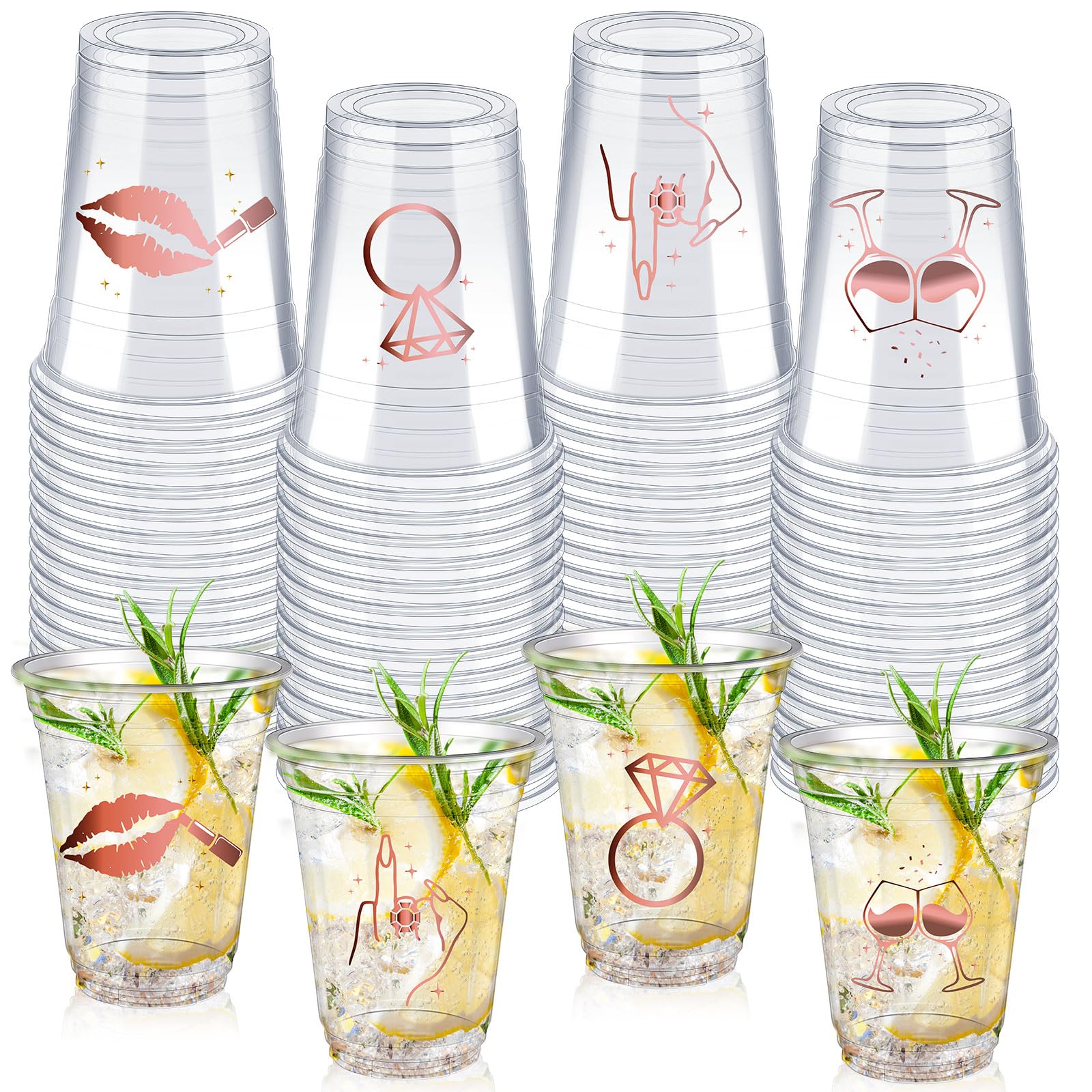 Photo 1 of meekoo 100 Pcs Bachelorette Party Decorations Cups Bulk Bridal Shower Disposable Plastic Cups for Last Toast on the Coast Wedding Girls Party Supply Favors