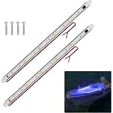 RVZONE Marine LED Boat Strip Lights, Blue 2‑Pack IP67 Interior Lighting | 12V Marine LED strip lights, IP67 silicone housing, 1.3W, dual‑install options, 50000‑hr lifespan for boat marine lighting