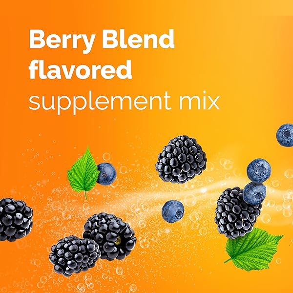 EMERGEN-C VITAMIN C ASHWAGANDHA DRINK MIX, DIETARY SUPPLEMENT FOR IMMUNE SUPPORT, BERRY BLEND – 18 COUNT