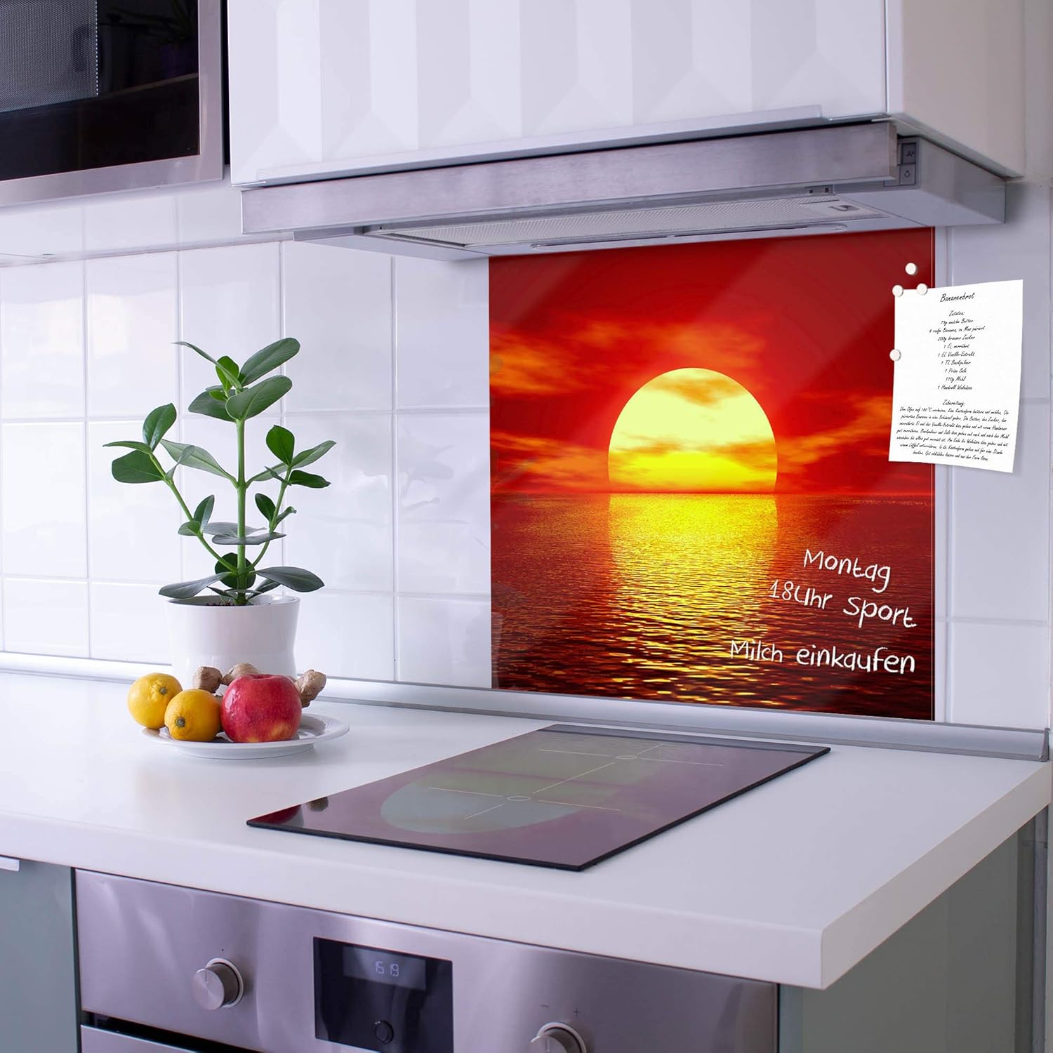 Kuchenruckwand Mit Motiv Sonnenuntergang 120x60cm Banjado Glas Spritzschutz Fur Kuche Und Herd Kuchenspiegel Magnetisch Und Beschreibbar Glasruckwand Selbstklebend Ohne Bohren Kuche Haushalt Wohnen Aufkleber Suenaacampo Com