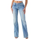 True Religion Women&rsquo;s Becca Mr Bootcut Jeans&ndash; Mid Rise Bootcut Fit, Stretch Denim, Premium Fabric Blend