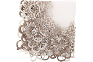 LABRIMP LCD TV Screen Dust Cover - 31.5x31.5in European Style Wall Mounted TV Lace Cover - Vintage Cloth Protector for Living