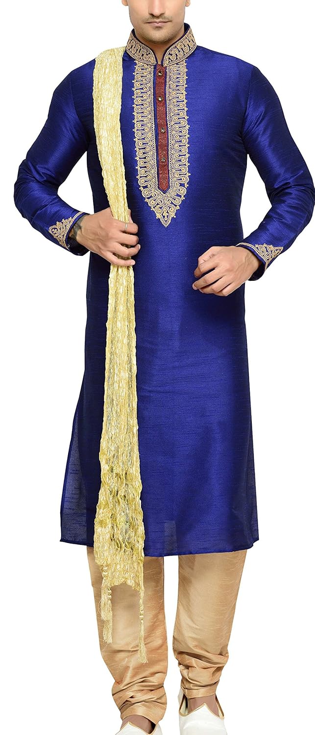 indian poshakh men's silk sherwani