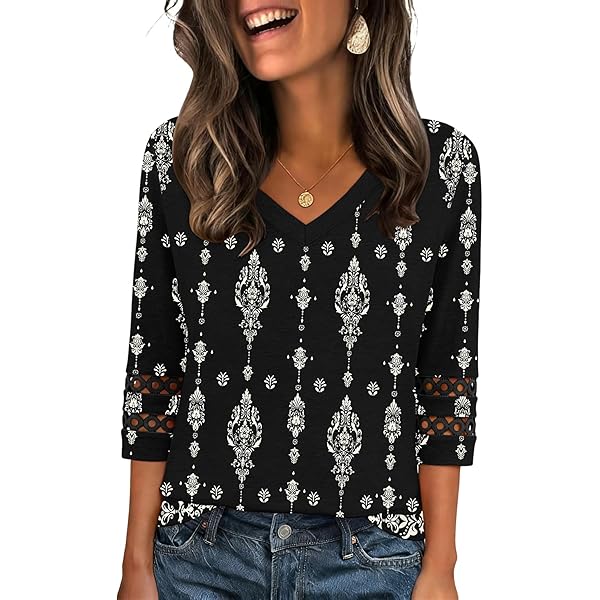 Manga Casquillo Blusa Mujer Floerns - Cuello V Con Estampado Mariposa, Talla Grande Blusa Floerns No Elástica
