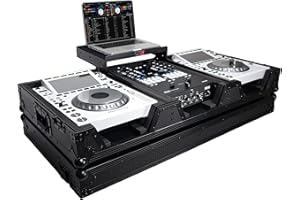 PROX LIVE PERFORMANCE GEAR ProX XS-CDM3000WLTBL DJ Coffin Case for Pioneer 2X CDJ-3000 CD and DJM-900NXS2 Mixer W/Wheels & Laptop Shelf (Black on Black)