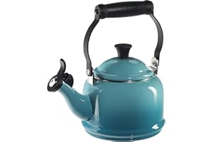 Le Creuset Enamel On Steel Demi Tea Kettle, 1.25 qt., Caribbean