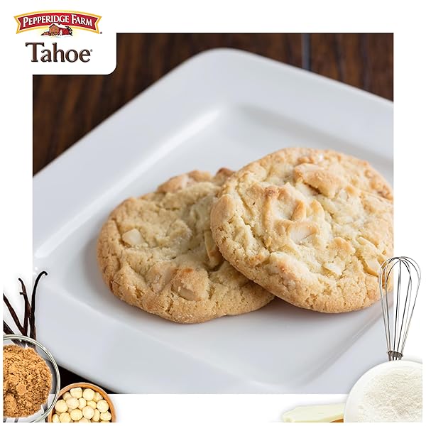 PEPPERIDGE FARM TAHOE CRISPY WHITE CHOCOLATE MACADAMIA NUT COOKIES, 7.2 OZ BAG (8 COOKIES)