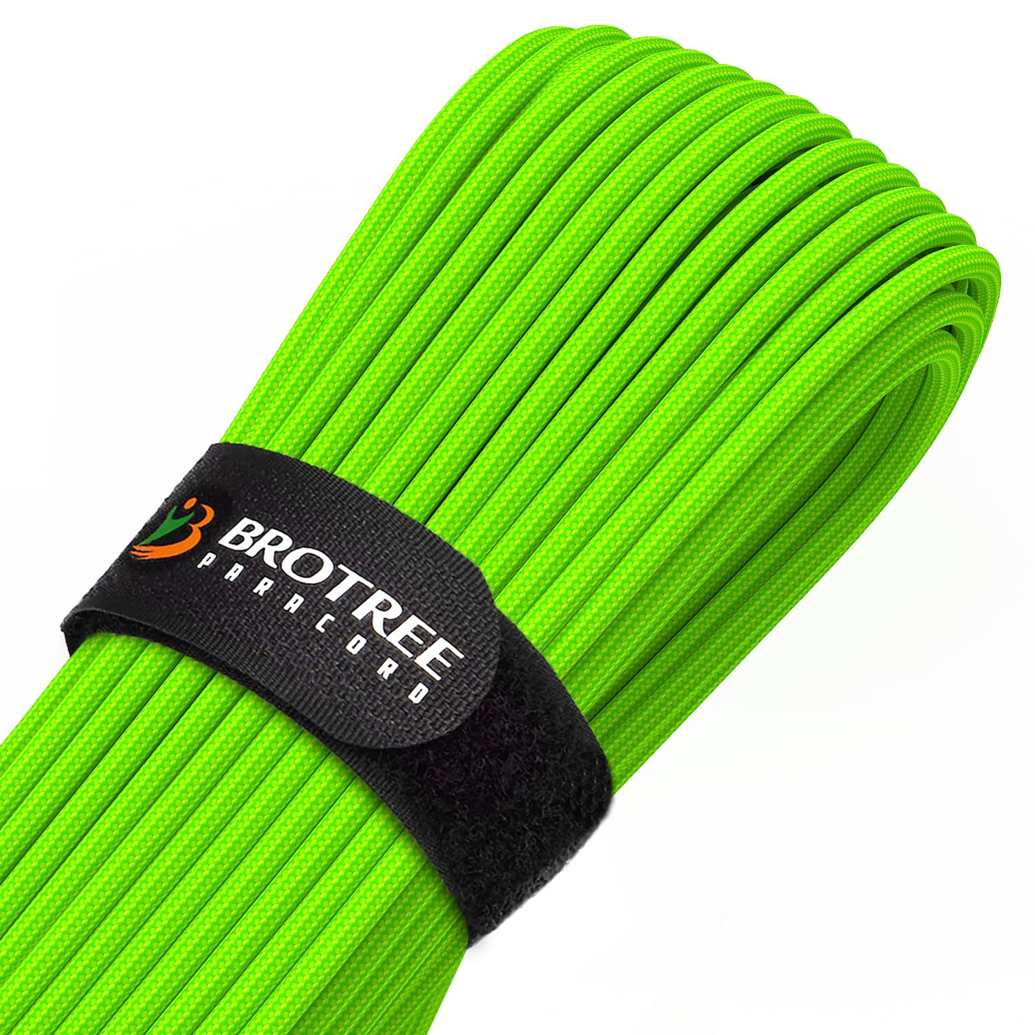 Brotree Paracord 4mm 30M 9 Strands 100% Nylon Rope Type 3 Parachute Cord for Outdoor, Bracelet, DIY - 280kg Breaking Load (Neon Green)