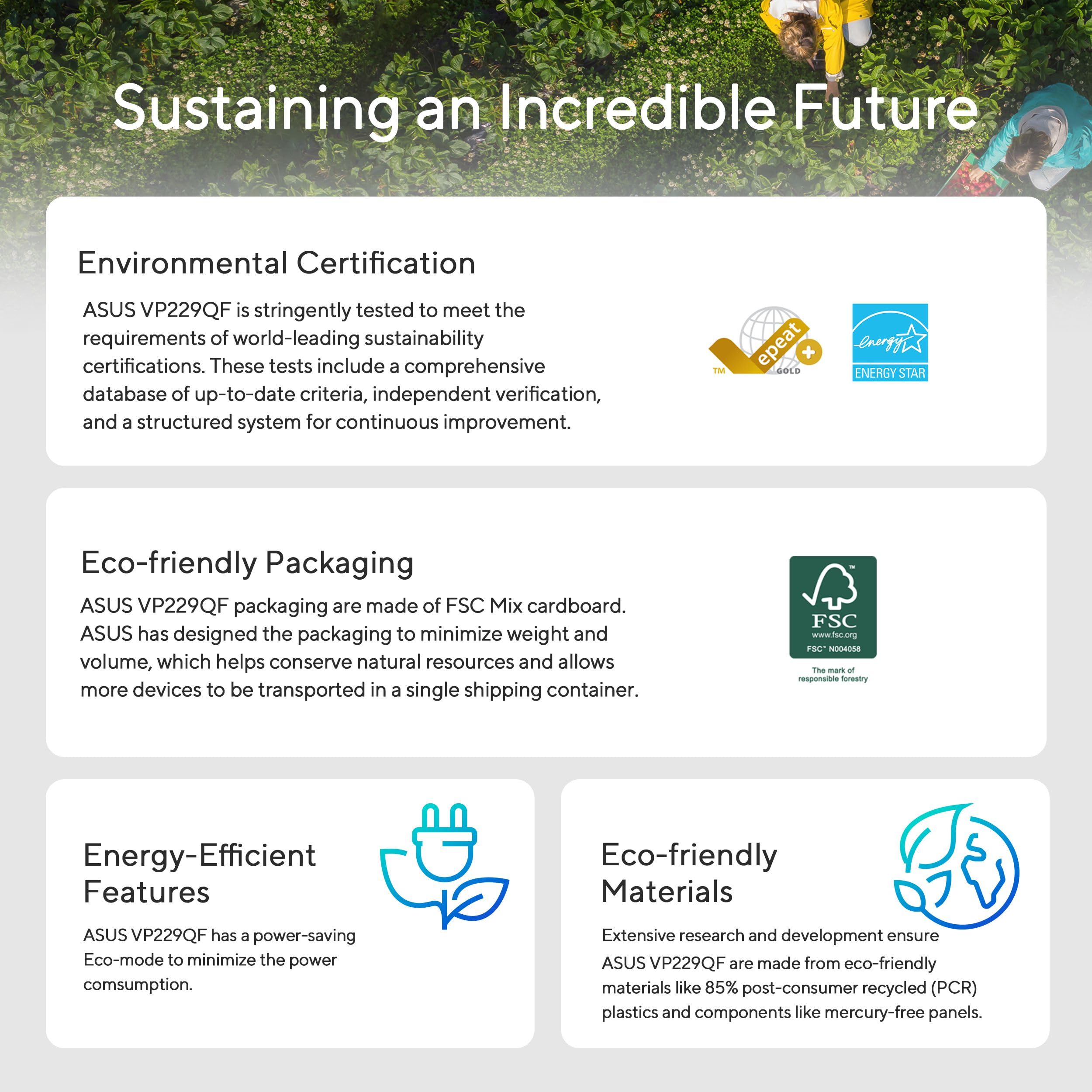 ASUS VP229Q 21.5” Monitor, 1080P Full HD, 75Hz, IPS, FreeSync/Adaptive-Sync, Eye Care, HDMI DisplayPort VGA, Frameless, VESA Wall Mountable BLACK