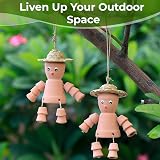 VELENTI Garden Decor Pots Set Of 2 Clay Terracotta Flower Pot Men view 5