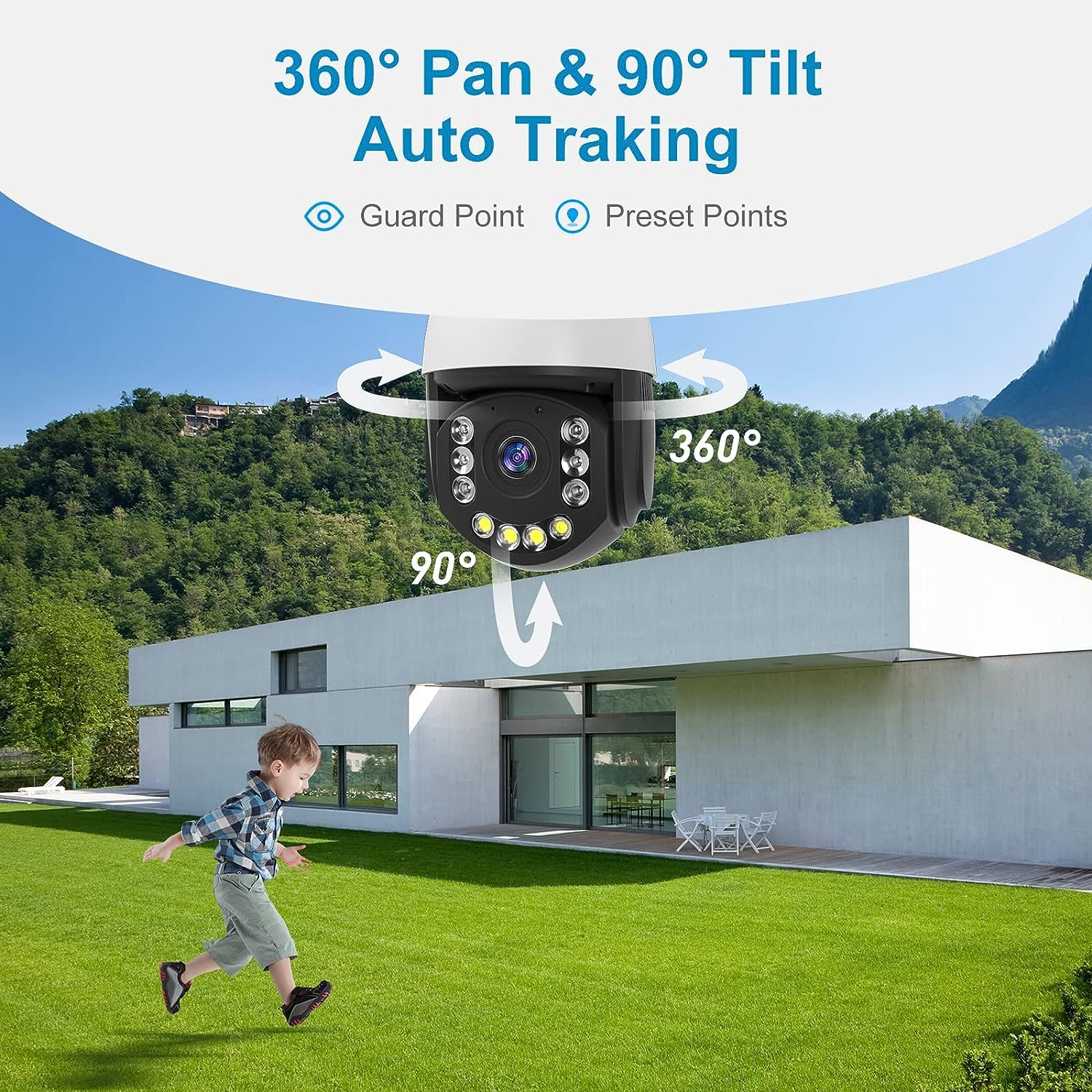 Anpviz 4K PoE PTZ Camera Outdoor, Pan Tilt 20X Optical Zoom & Human/Vehicle Detection, 8MP Speed Dome Security Camera with Auto-Tracking, 2-Way Talk, Smart Color Night Vision(U Series)
