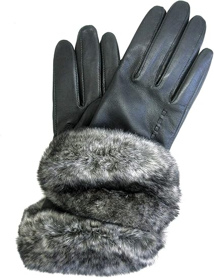 Amazon クロダ レザーラビットファー グローブ ベルト ラグジュアリー デザイン レディース 女性 おしゃれ 本革 秋冬 羊革 手袋 防寒 クリスマス ギフト プレゼント Kuroda Orukubet オルクベット 手袋 通販