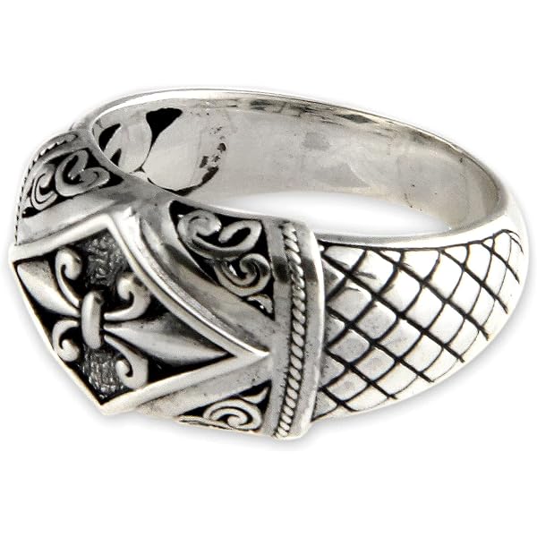 NOVICA Handmade Amethyst Cocktail Ring - Sterling Silver With 18k Gold Accents, 'Mystic Trio' Design