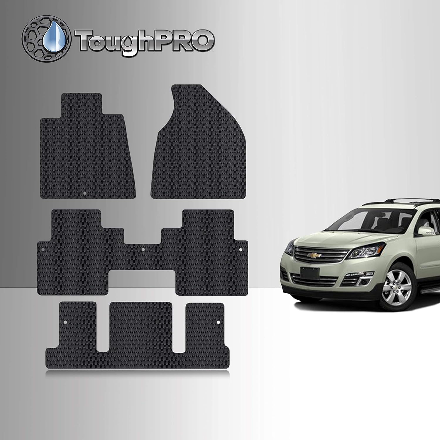 TOUGHPRO Floor Mat Accessories 1st + 2nd + 3rd Row