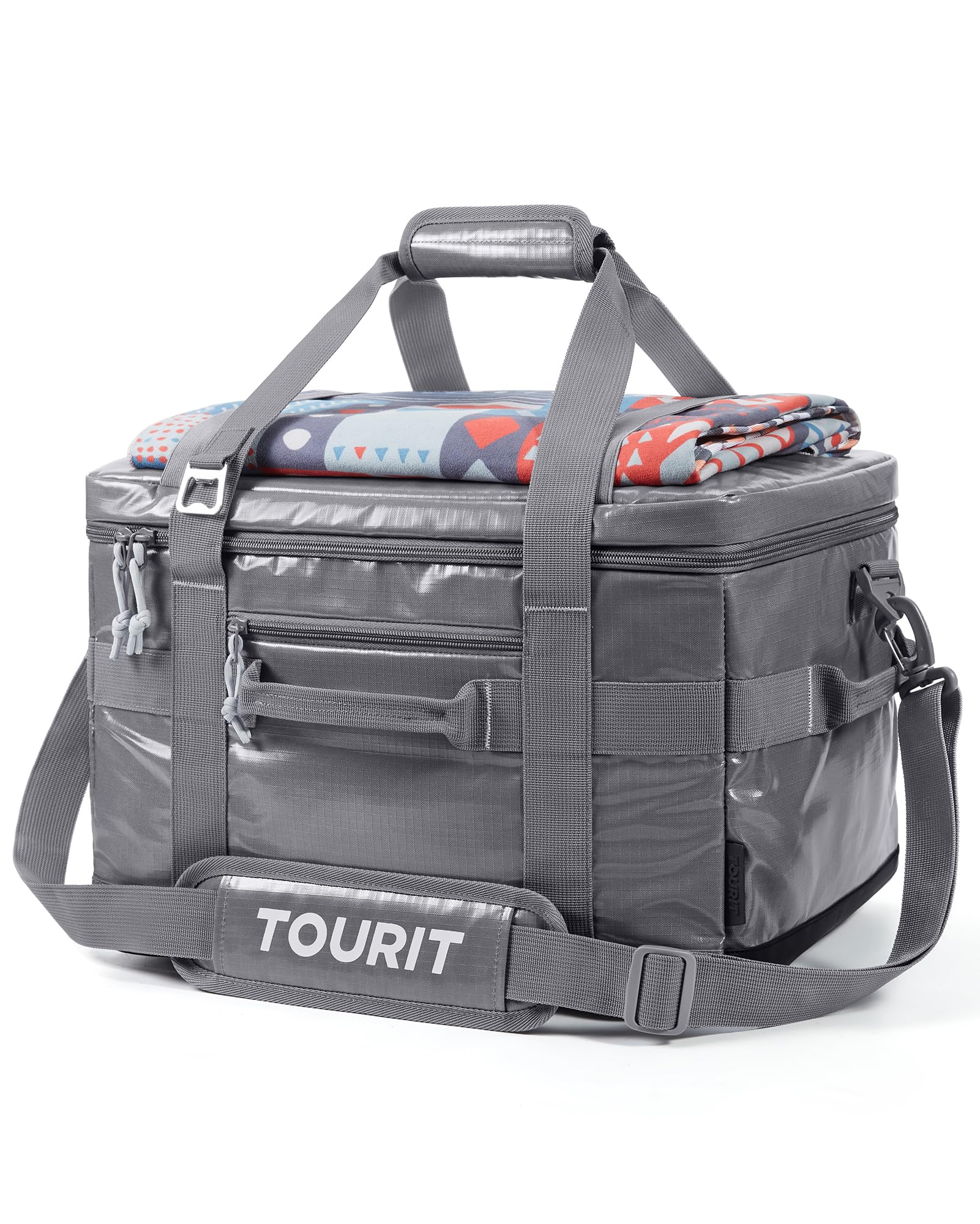 TOURIT Soft Sided Cooler Bag Insulated 48/60 Cans, Large Collapsible & Leakproof Ice Chest for Picnic, Beach, Camping, Travel Image