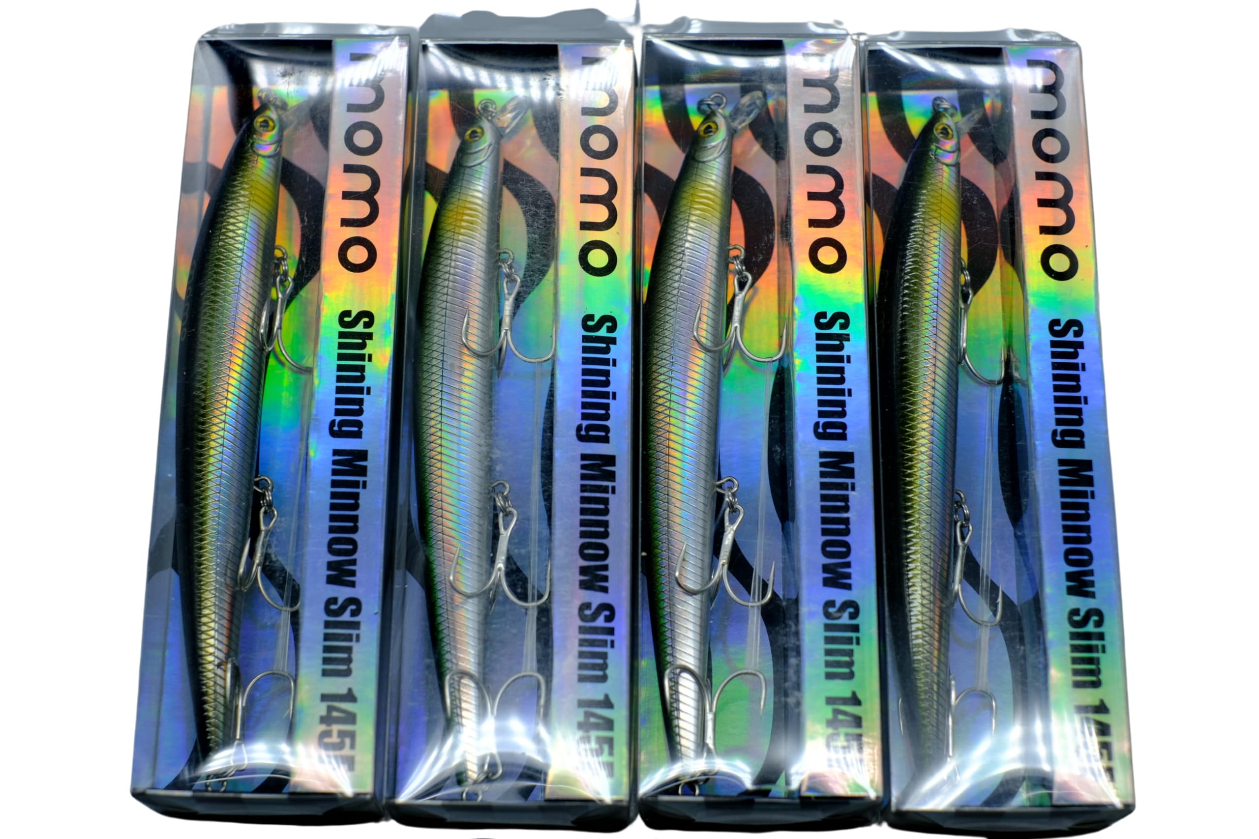 momolures - Shining Minnow Slim 145F Floating Silent Wire Weight Transfer System lure for Saltwater Bass Fishing (AYU x4pcs)