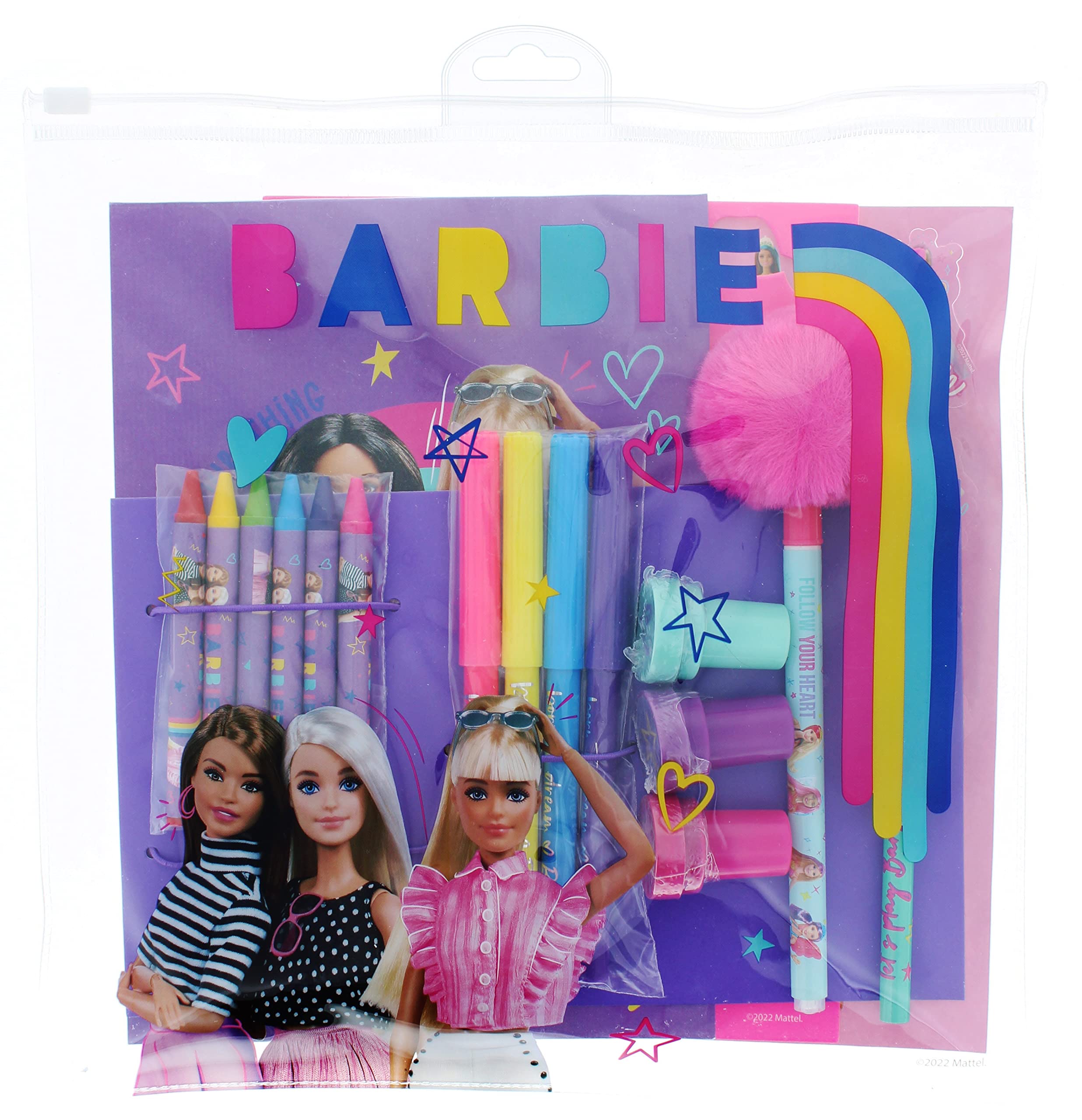 Barbie Bumper Stationery Set | Back to School Supplies for Girls | Fun Colouring & Writing Kit | Barbie Stationery, Gifts & Toys