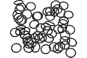 FOCMKEAS 50 PCS Nitrile Rubber O Ring 8mm OD 6mm ID 1mm Width, Metric Buna-N NBR Sealing Gasket Plumbing, Gas, Automotive and Faucet Repair, Resist Oil and Heat O-Rings, Black