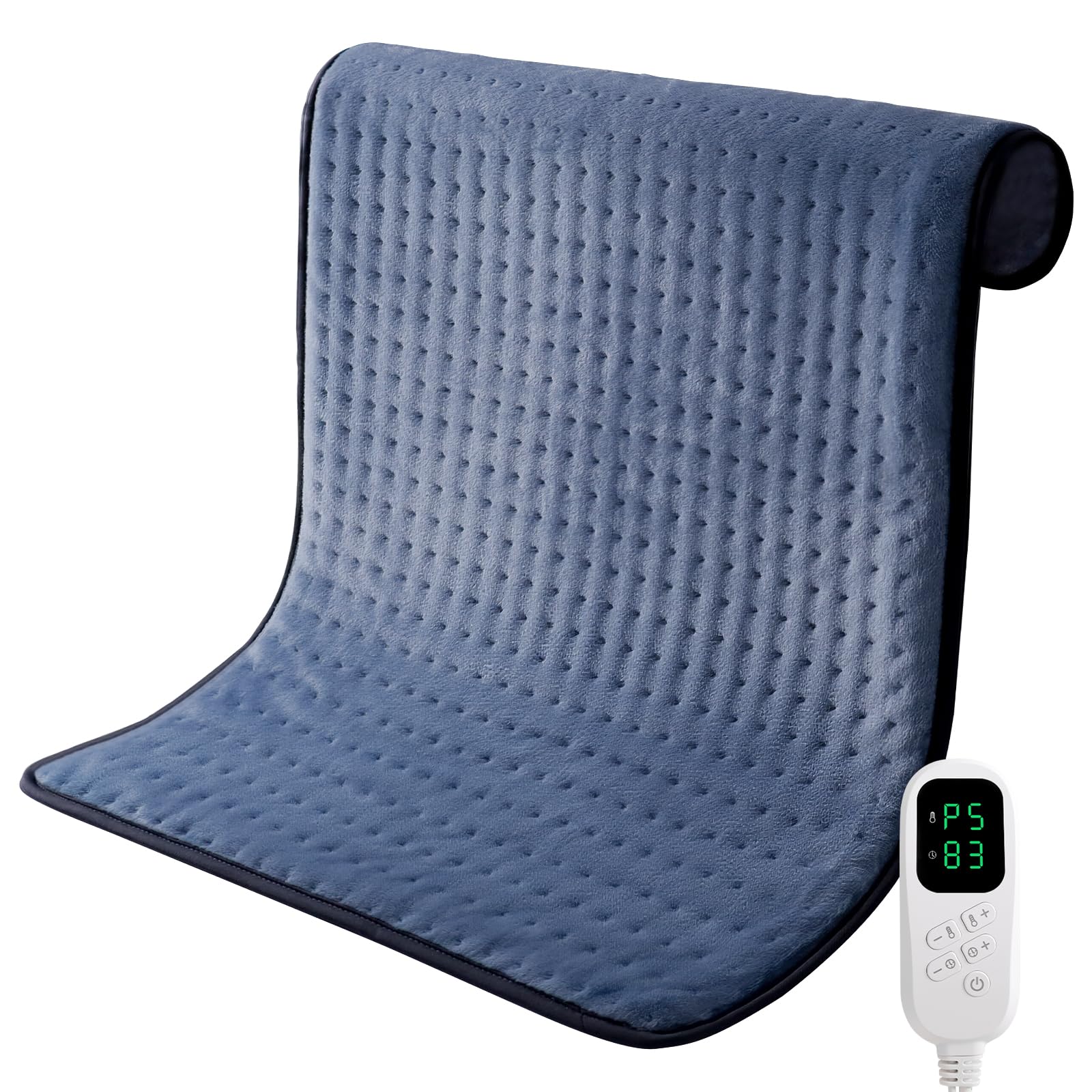 Heat Pad, 32"*24" Kdti Electric Heating Pad for Back Shoulder Neck, Fast Heating Technology, 6 Heat Level and 4 Timer Setting, Auto Shut Off, Ultra Soft Machine Washable
