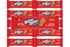 BAY AREA MARKETPLACE Nutter Butter Peanut Butter Sandwich Cookies 1.9oz. (pack of 8)