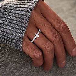 STORYJEWELLERY Sterling Silver Rings, Cross Rings
