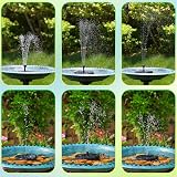 AMZtime Solar Fountain with 6 Nozzles Outdoor Water Feature view 3
