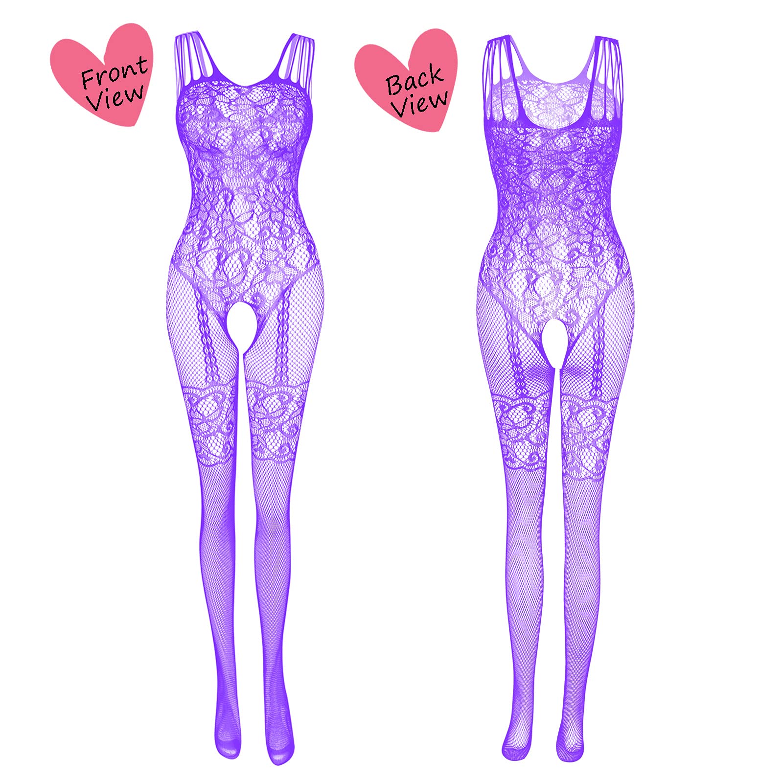 Women's Lace Stockings Lingerie Floral Fishnet Bodysuits Lingerie Nightwear for Romantic Date Wearing