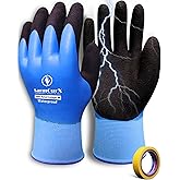 Electrician Insulated Gloves 1000V High Voltage, Waterproof for Palm Rubber Non-Slip Electrical Gloves