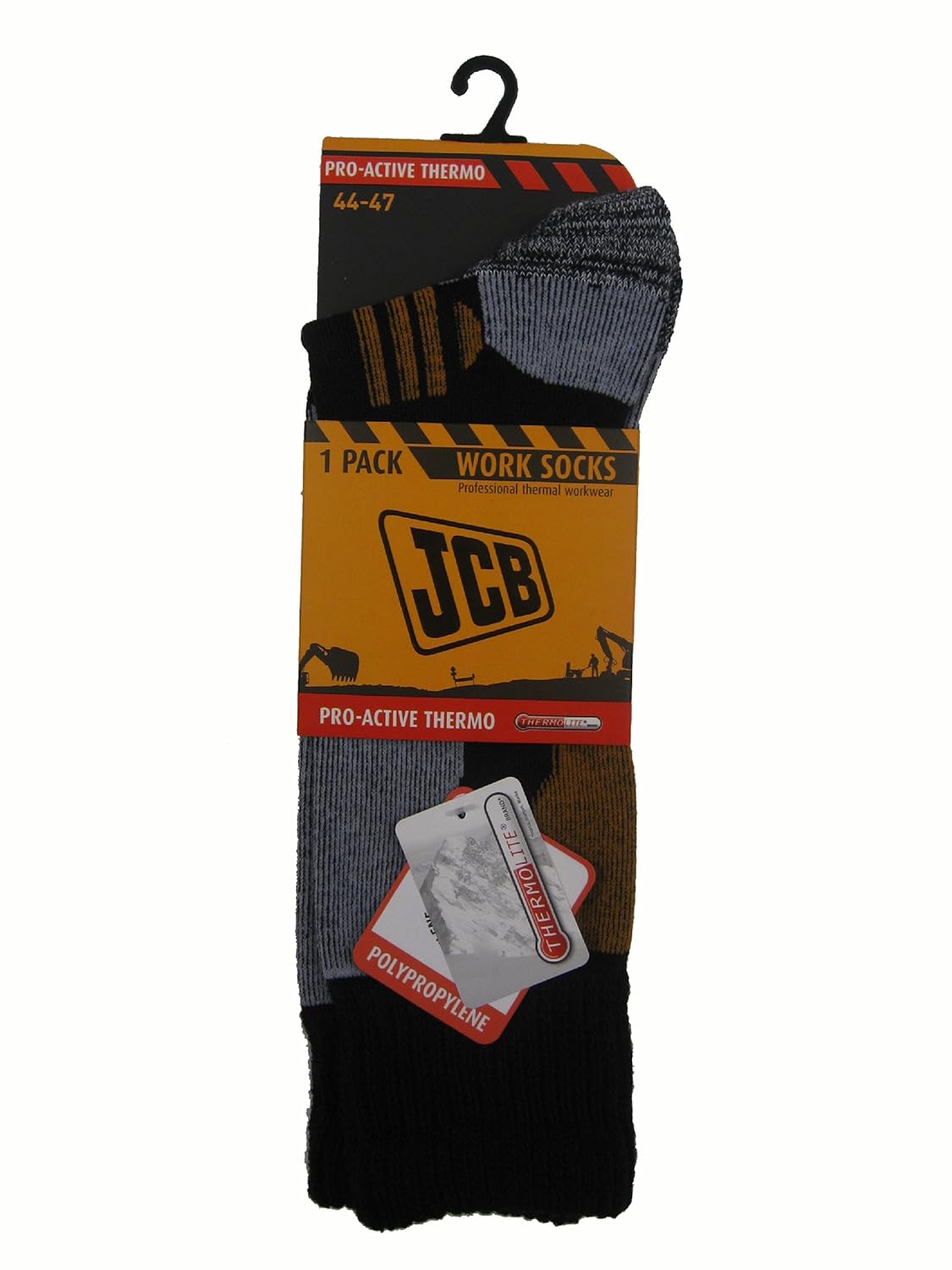 JCB JCB7131 Thermal Insulated Socks Size 9.512 Black Amazon.co.uk