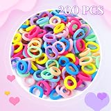 Hanyousheng 200 Pcs Baby Hair Bands Multicolor Seamless Elastic Bobbles view 4