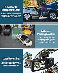 Dash Cam Front and Rear, 4K/2.5K Full UHD Dash Cam