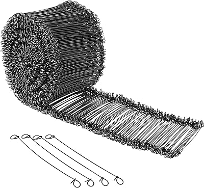 Build with Colour 8in Rebar Reinforcing Mesh Ties 1,000 Heavy-Duty Double Loop