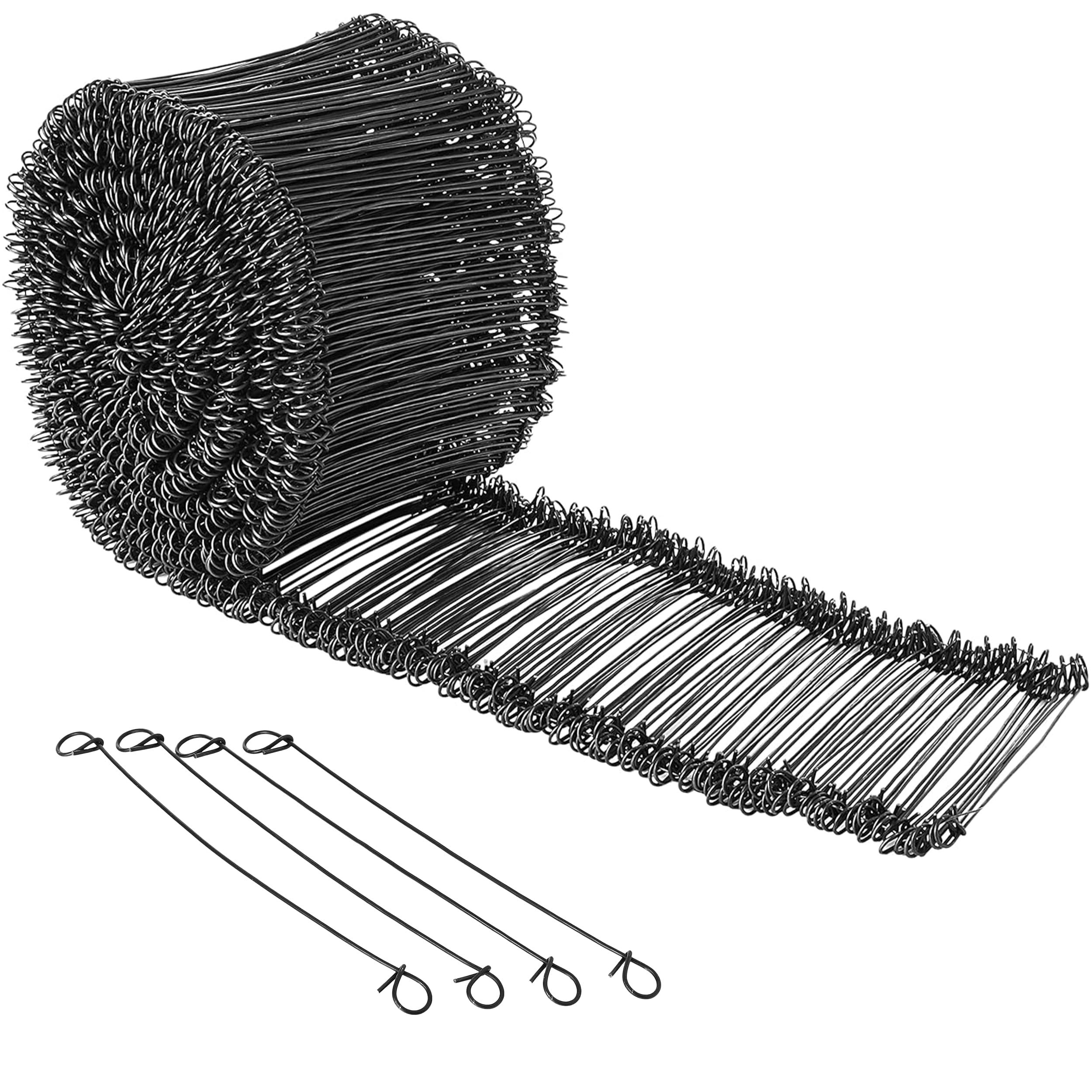 Build With Colour Rebar Reinforcing Mesh Loop Ties 1,000 8" | Heavy-Duty Metal Double Loop Rebar Ties for Concrete, Rust-Resistant Reinforcing Bar Ties, Twist Wire Ties for Potato Bags & Garden Fences