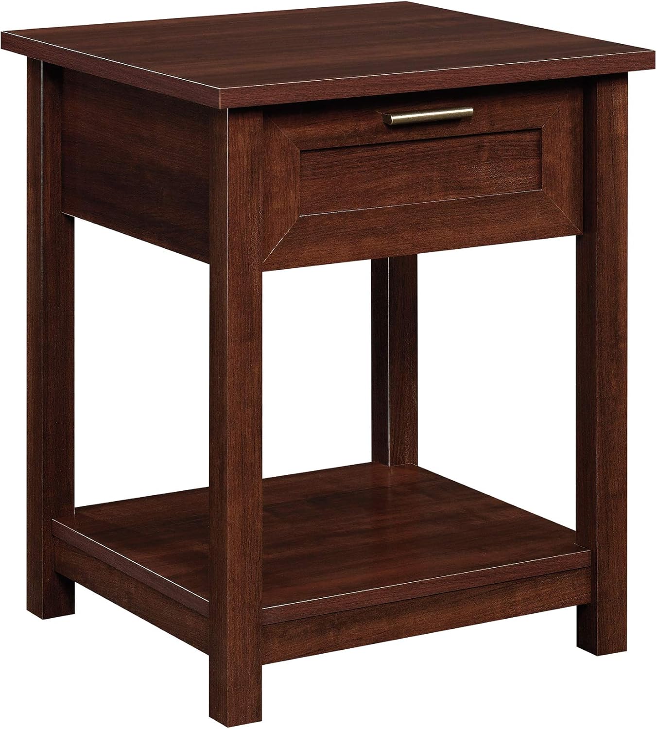 Sauder Brookland Side Table, L: 19.84" x W: 18.66" x H: 23.9", Select Cherry: Kitchen & Dining
