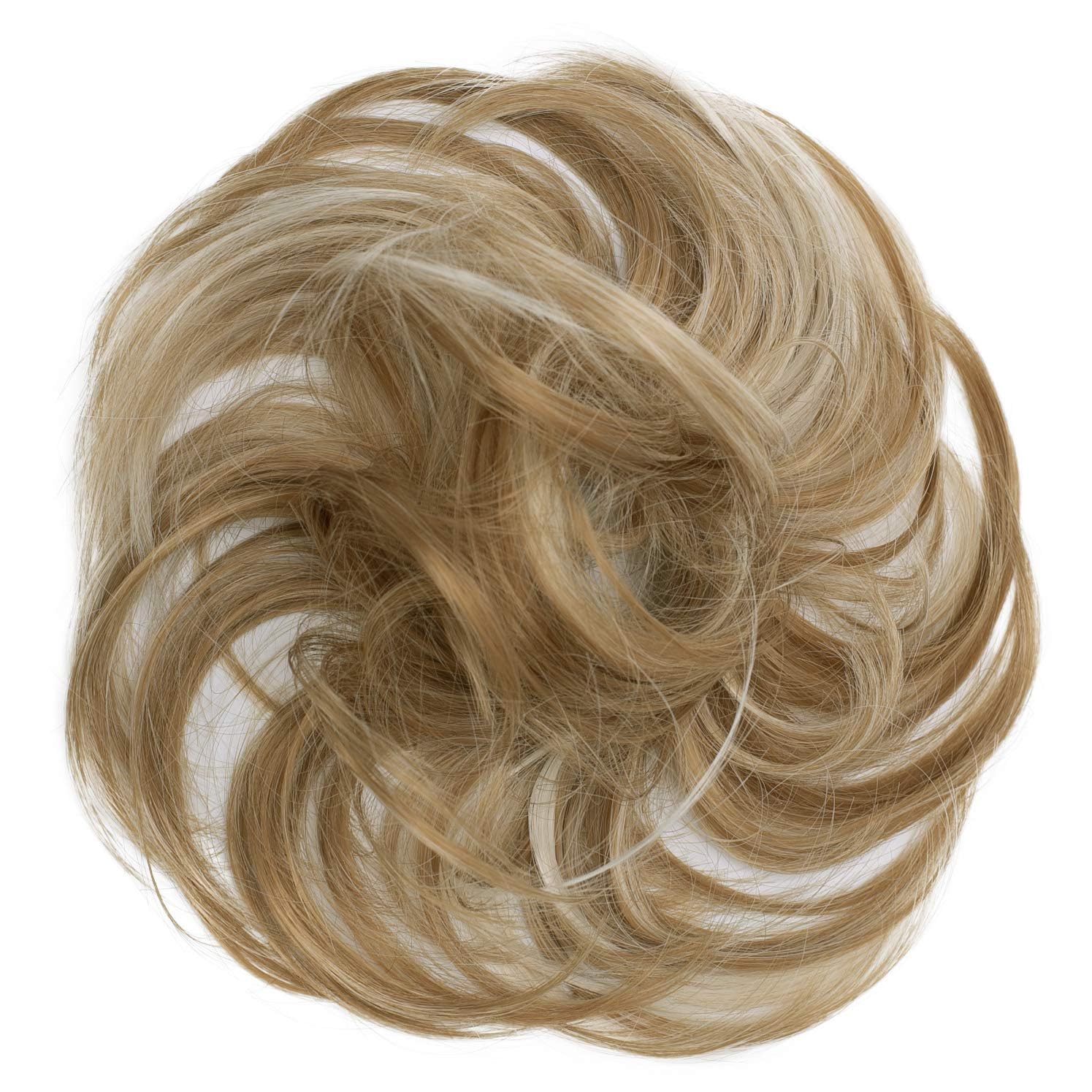 CAISHA Synthetic Fiber Hairpiece Scrunchie Scrunchy Updo Slightly Wavy Strawberry Blonde Light Blonde Mix G36B