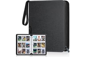 HOMTHY 900 Pockets Card Binder, Trading Card 9 Pocket Durable Card Holder Album, Baseball Card Protectors for MTC,TCG, Game Cards, Sports Cards (Black)
