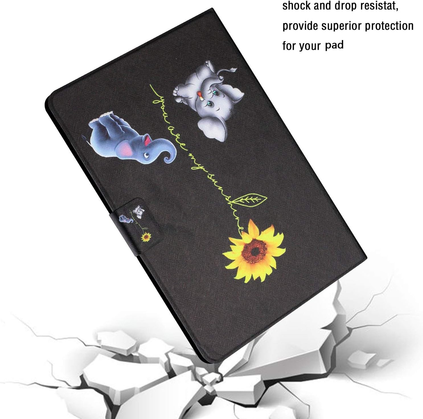 Case for Lenovo Tab M10 Plus 10.3 Tablet Protective Leather Cover Folio Slim Lightweight with Flip Stand Card Holder Lenovo Tab M10 FHD Plus TB-X606F 10.3 Cover (Daisy Elephant) - Image 5