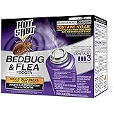 Hot Shot BedBug And Flea Fogger 3 Count-2 Ounce Cans, With Nylar, Inhibits Flea Reinfestation