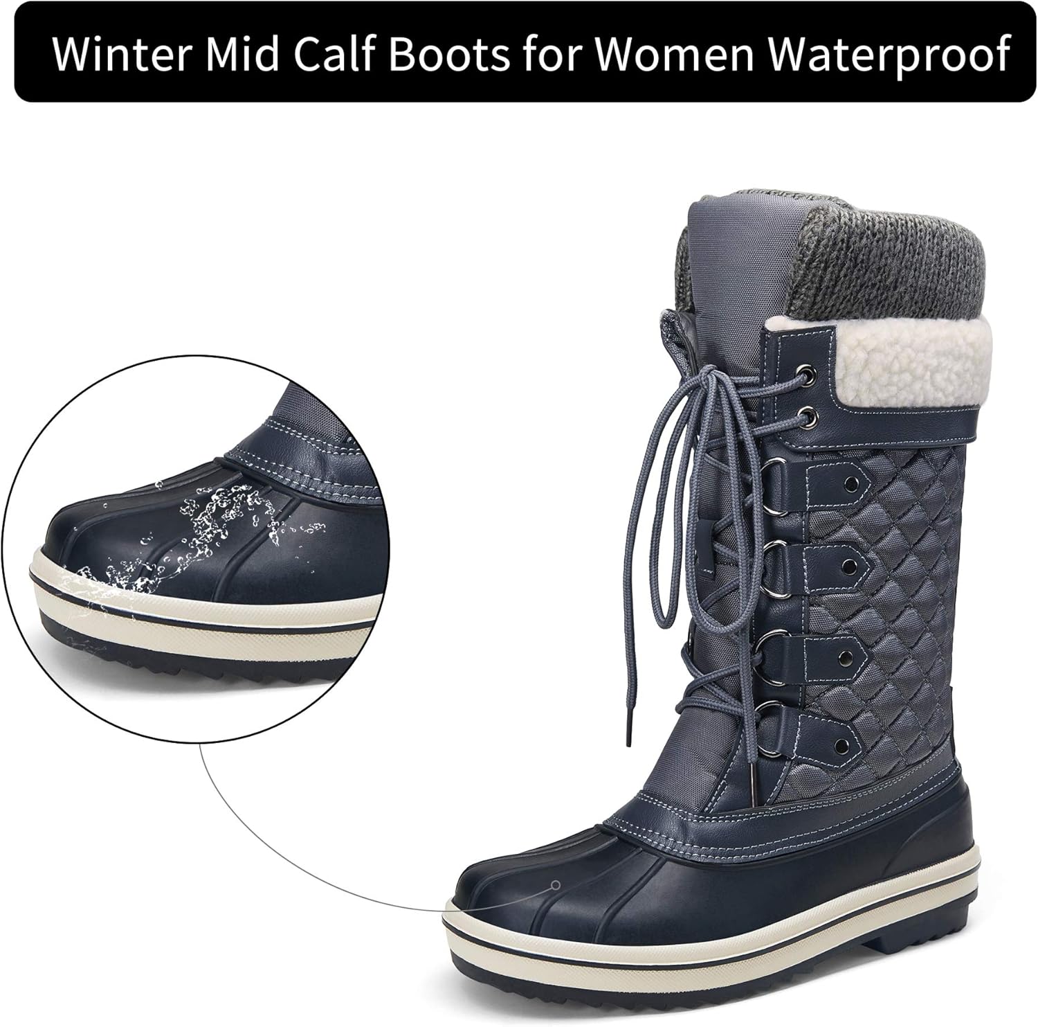  | VEPOSE Women's Snow Winter Boots for Women Waterproof | Snow Boots