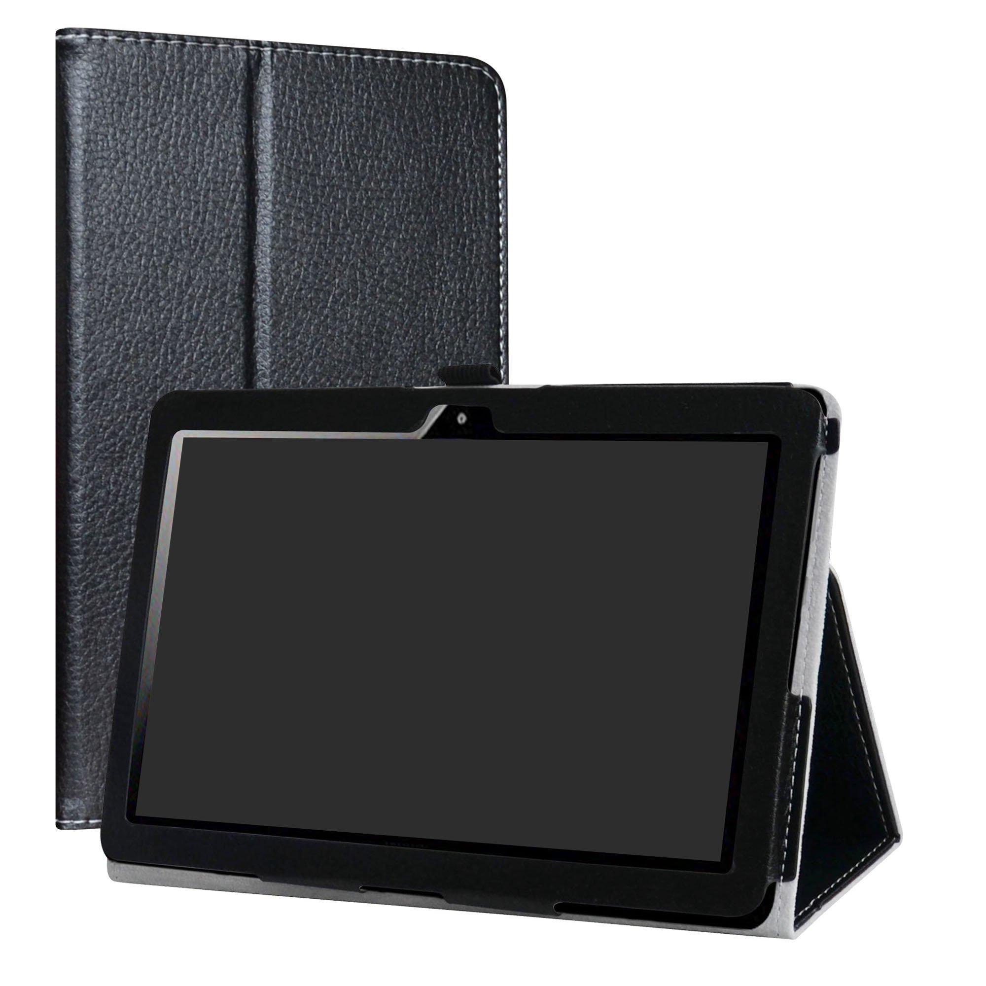 MediaPad T3 10 Case,LiuShan PU Leather Slim Folding Stand Cover for 10.1" Huawei MediaPad T3 10 Tablet,Black