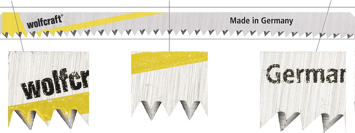 wolfcraft 2 HCS Jigsaw Blades, T-Shank, kitchen worktop, clean cut I 2324000 I Special blade for extremely clean cuts - Image 3