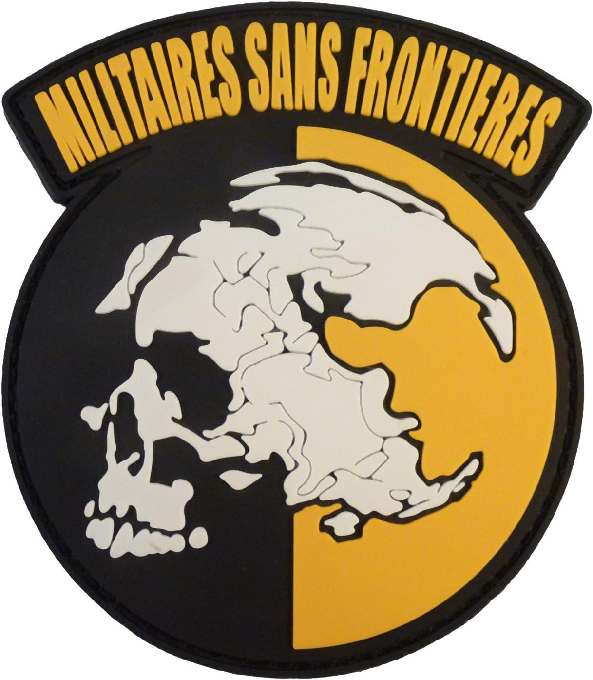 2 Patch Ricamate Militaires Sans Frontieres MGS Peace Walker – Morale Patch Con Gancio E Passanti – 6x7 Cm