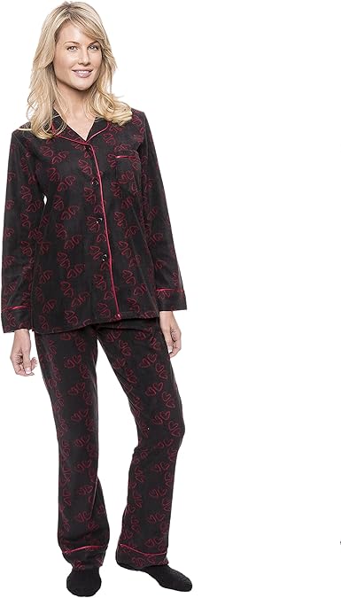 Noble Mount Fleece Pajamas Women Warm Winter Pajamas At Amazon Women S Clothing Store