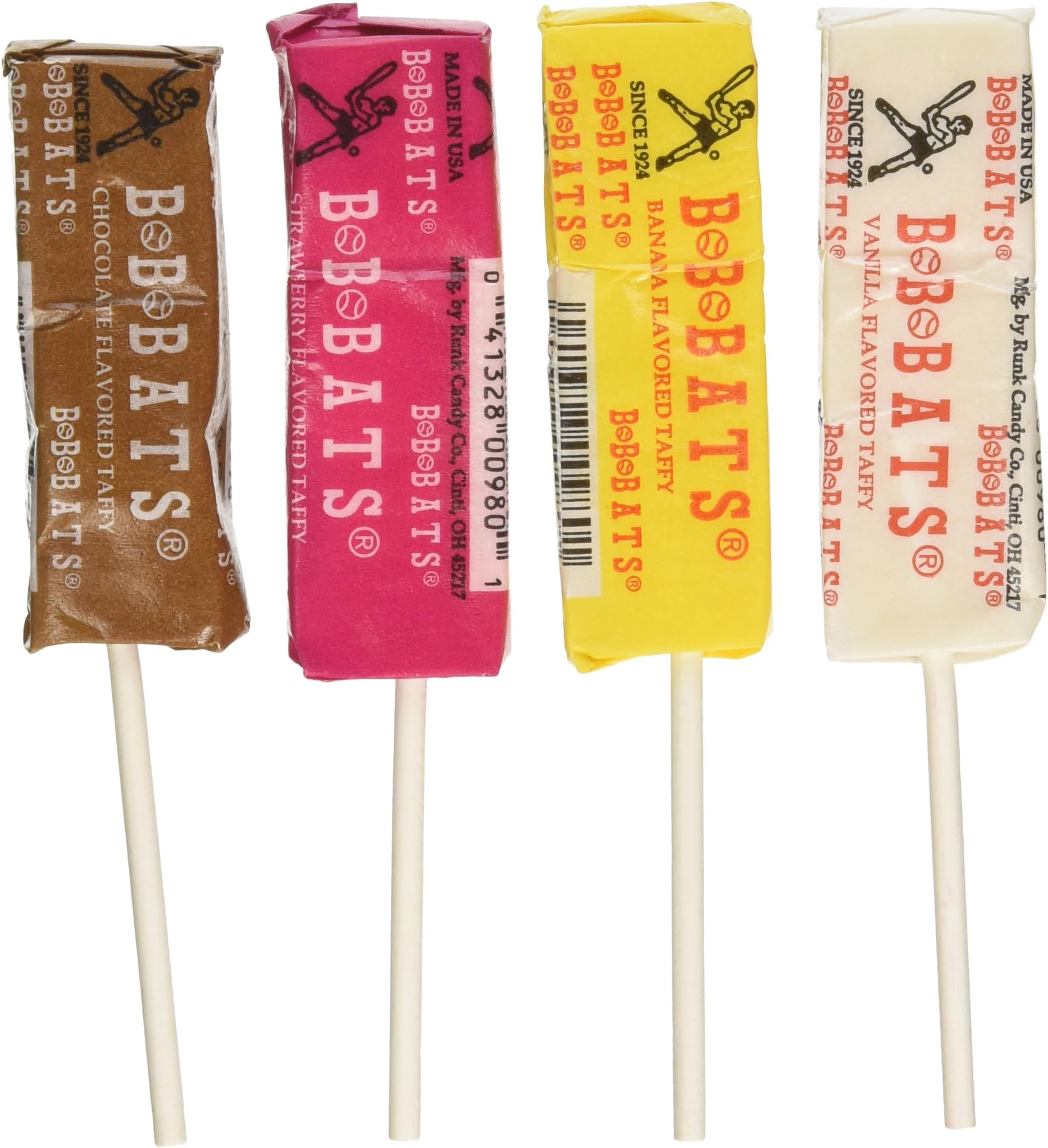 BB Bats Taffy - 4 Assorted Flavors 100 Count Box
