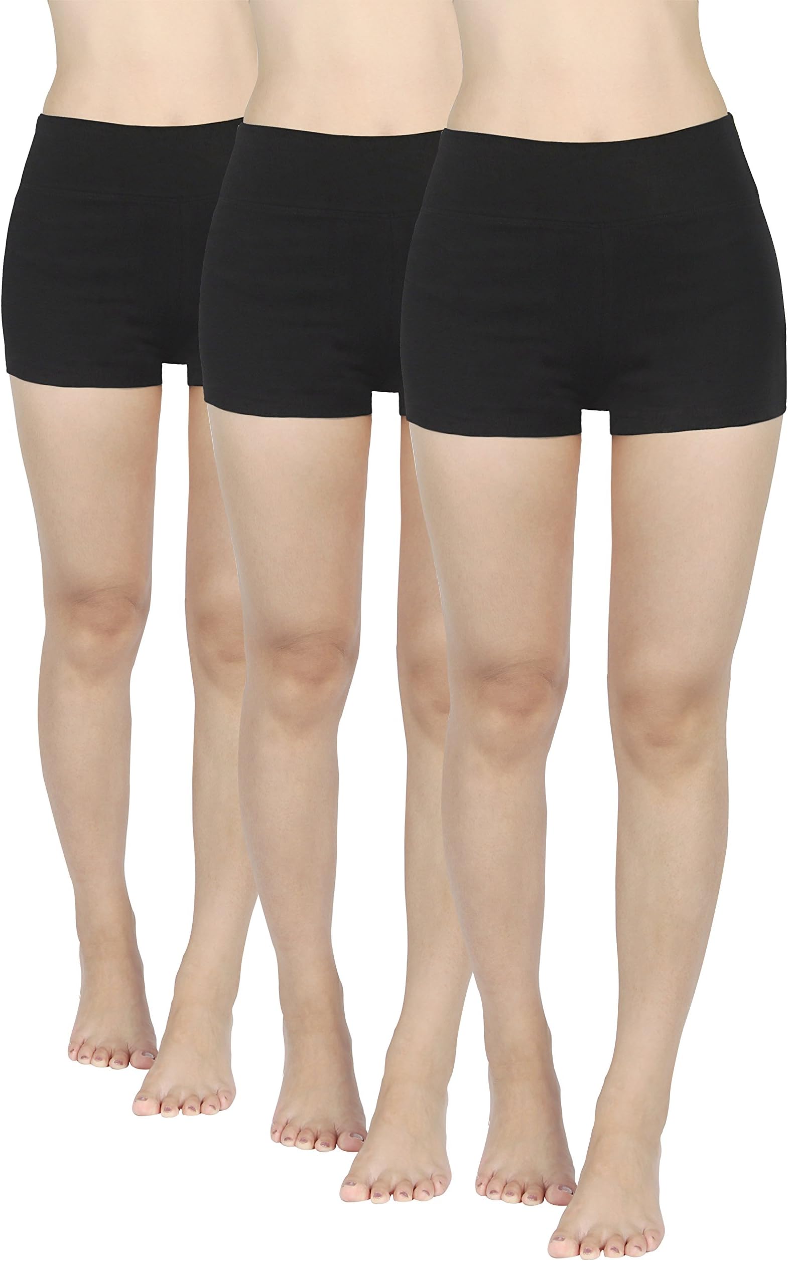 3pack Women's Knickers Stretch Boy Shorts Yoga Pants