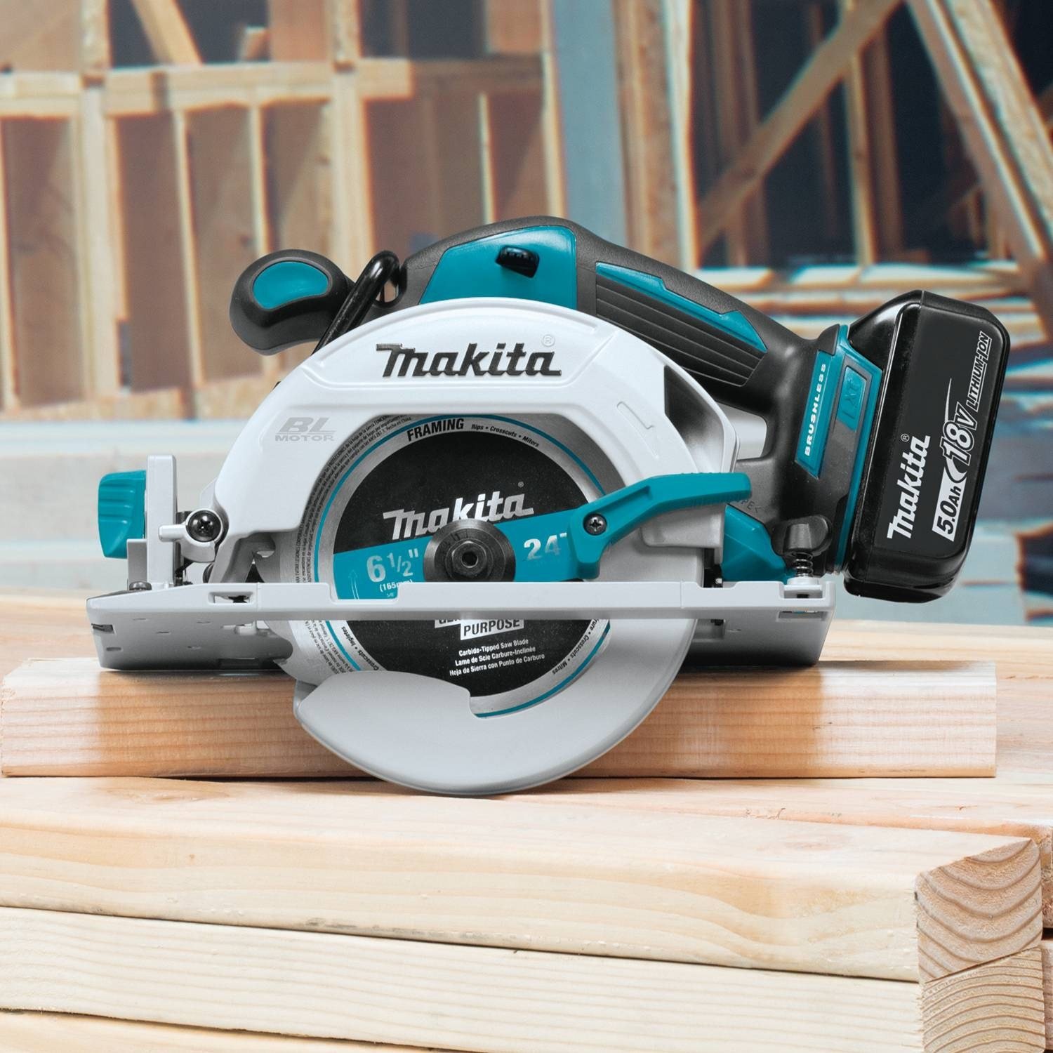 Makita XSH03T 18V LXT LithiumIon Brushless Cordless 61/2" Circular Saw Kit (5.0Ah)