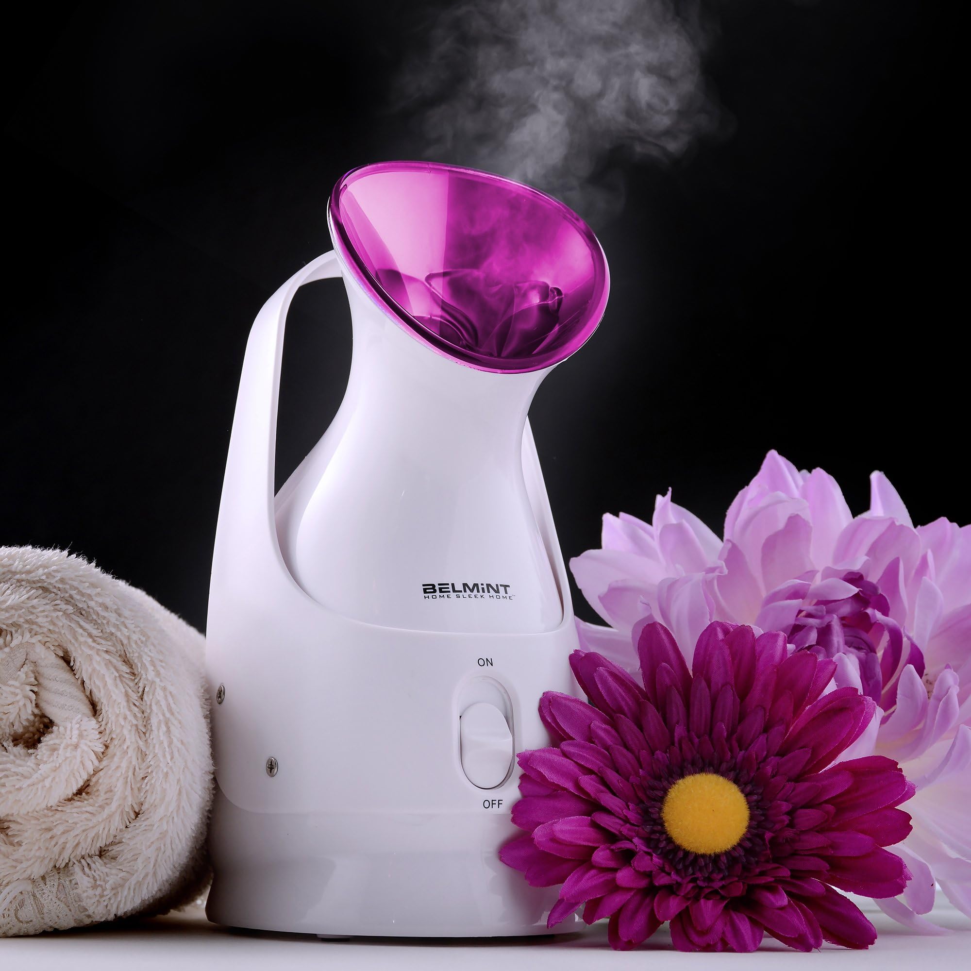 Belmint Electric Water Flosser Oral Irrigator - Countertop Design with 3 BPA Free Interchangeable Nozzles | 10 Adjustable Water Pressure for Braces Care & Teeth Cleaning | 600ml/20oz. Capacity
