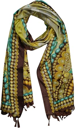 Womens Silk Scarves Hair Scarf Shawl Yoga Wear Printed Long Wraps